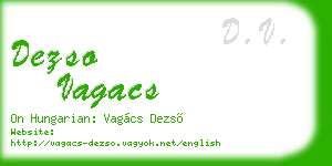 dezso vagacs business card