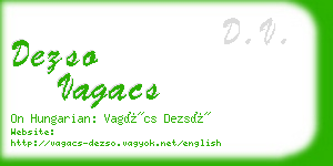 dezso vagacs business card